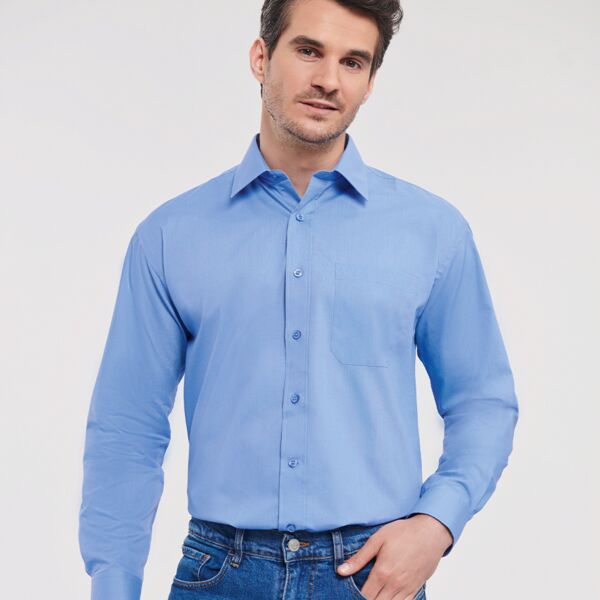 Russell Collection Long Sleeve Easy Care Poplin Shirt Thumbnail